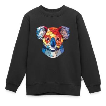 Koala buntes Aquarell Tier Haustier Illustration - Kinder Premium Organic Sweatshirt - Schwarz - Vorne - AI Model Kid Female (0cm)