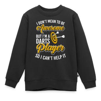 Dartscheibe Dartboard - Kinder Premium Organic Sweatshirt - Schwarz - Vorne - AI Model Kid Female (0cm)