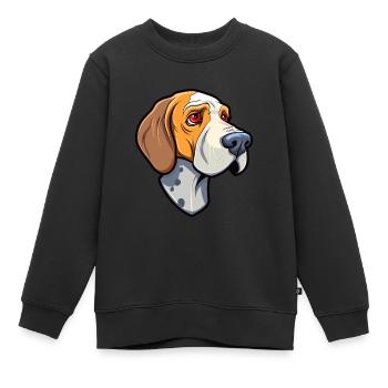Cao de Castro Laboreiro Hunderasse Cartoon Kawaii I - Kinder Premium Organic Sweatshirt - Schwarz - Vorne - AI Model Kid Female (0cm)