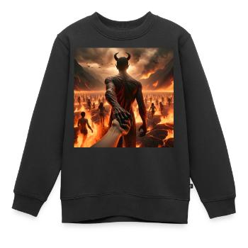 Suivez-moi jusqu’à l’abîme - Pacte du Diable Infernal #03 - Sweat Premium enfant bio - noir - Devant - AI Model Kid Female (0cm)