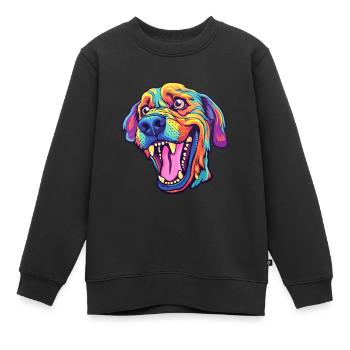 Cordoue chien de combat race dessin animé kawaii illustra - Sweat Premium enfant bio - noir - Devant - AI Model Kid Female (0cm)