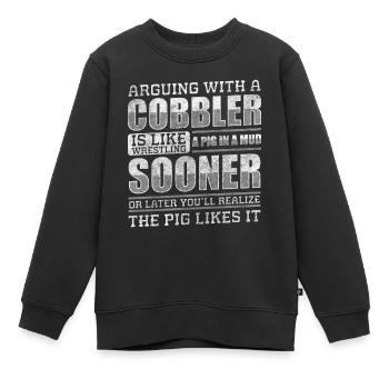 Schuhmacher Schuh Leder Original - Kinder Premium Organic Sweatshirt - Schwarz - Vorne - AI Model Kid Female (0cm)