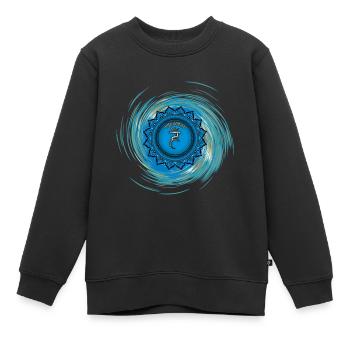 Vishuddha Fünftes Chakra - Kinder Premium Organic Sweatshirt - Schwarz - Vorne - AI Model Kid Female (0cm)