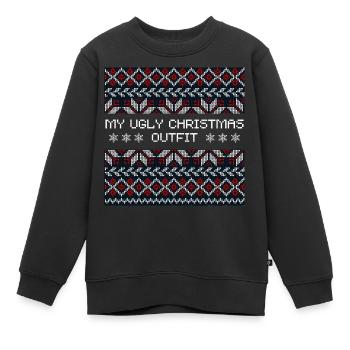 Ugly Christmas Geschenk - Kinder Premium Organic Sweatshirt - Schwarz - Vorne - AI Model Kid Female (0cm)