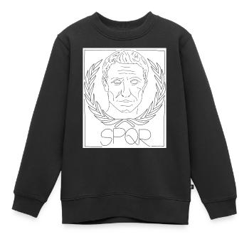 Julius Caesar SPQR imperium romanum Rom Cäsar rome - Kinder Premium Organic Sweatshirt - Schwarz - Vorne - AI Model Kid Female (0cm)