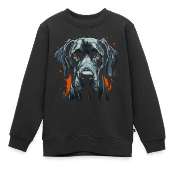 Deutsche Dogge - Kinder Premium Organic Sweatshirt - Schwarz - Vorne - AI Model Kid Female (0cm)