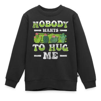 Kakteen Stacheln Gärtner - Kinder Premium Organic Sweatshirt - Schwarz - Vorne - AI Model Kid Female (0cm)