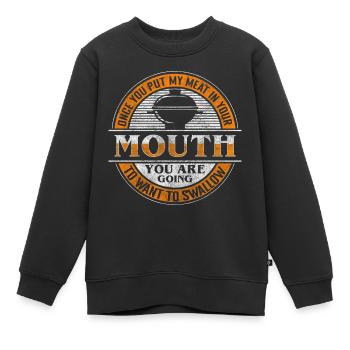 Cuisine Gastronomie Goût délicieux - Sweat Premium enfant bio - noir - Devant - AI Model Kid Female (0cm)