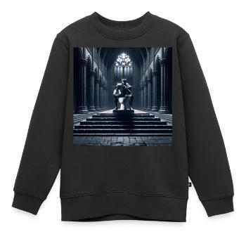 Fart Souls - Hollow Knight sur un trône de porcelaine #10 - Sweat Premium enfant bio - noir - Devant - AI Model Kid Female (0cm)