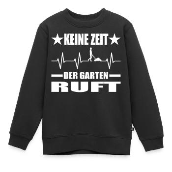 Garten - Kinder Premium Organic Sweatshirt - Schwarz - Vorne - AI Model Kid Female (0cm)