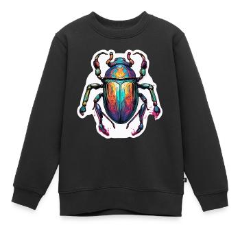 Skarabäus / Mystik / Ägyptische Symbolik / Antik - Kinder Premium Organic Sweatshirt - Schwarz - Vorne - AI Model Kid Female (0cm)