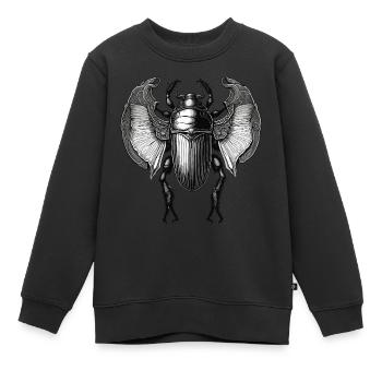 Skarabäus / Mystik / Ägyptische Symbolik / Antik - Kinder Premium Organic Sweatshirt - Schwarz - Vorne - AI Model Kid Female (0cm)