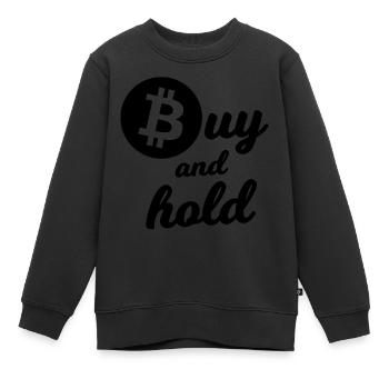 L’investisseur Bitcoin - Sweat Premium enfant bio - noir - Devant - AI Model Kid Female (0cm)