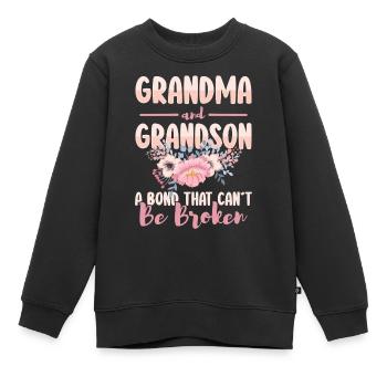 Großeltern Enkel Familie Lieblingsmensch - Kinder Premium Organic Sweatshirt - Schwarz - Vorne - AI Model Kid Female (0cm)