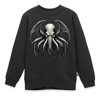 Cthulhu / Démon / Fantastique / Horreur / Tentacule - Sweat Premium enfant bio - noir - Devant - AI Model Kid Female (0cm)