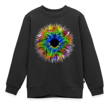 Symbol Auge Augen Mandala Muster - Kinder Premium Organic Sweatshirt - Schwarz - Vorne - AI Model Kid Female (0cm)