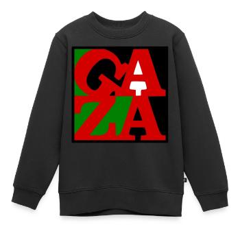 Gaza poster - Kinder Premium Organic Sweatshirt - Schwarz - Vorne - AI Model Kid Female (0cm)