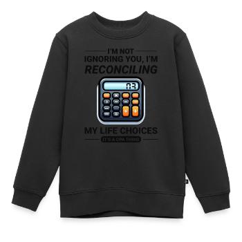 Buchhalter Buchhaltung Buchhaltung Finanzen Lustig - Kinder Premium Organic Sweatshirt - Schwarz - Vorne - AI Model Kid Female (0cm)