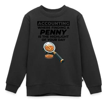 Buchhalter Buchhaltung Buchhaltung Finanzen Lustig - Kinder Premium Organic Sweatshirt - Schwarz - Vorne - AI Model Kid Female (0cm)