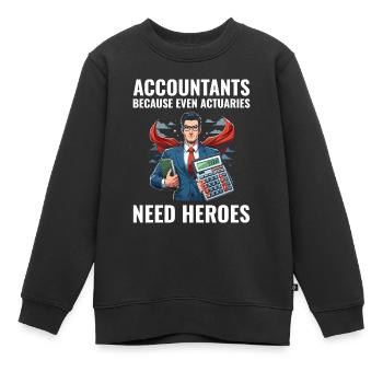 Buchhalter Buchhaltung Buchhaltung Finanzen Lustig - Kinder Premium Organic Sweatshirt - Schwarz - Vorne - AI Model Kid Female (0cm)