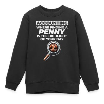 Buchhalter Buchhaltung Buchhaltung Finanzen Lustig - Kinder Premium Organic Sweatshirt - Schwarz - Vorne - AI Model Kid Female (0cm)