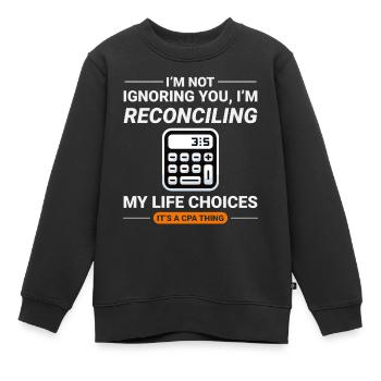 Buchhalter Buchhaltung Buchhaltung Finanzen Lustig - Kinder Premium Organic Sweatshirt - Schwarz - Vorne - AI Model Kid Female (0cm)