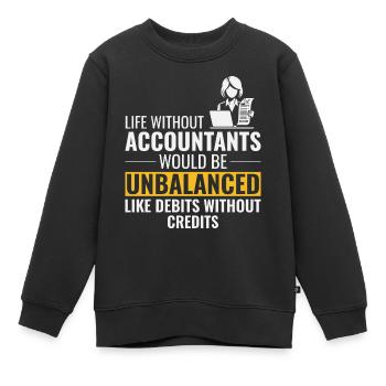 Buchhalter Buchhaltung Buchhaltung Finanzen Lustig - Kinder Premium Organic Sweatshirt - Schwarz - Vorne - AI Model Kid Female (0cm)