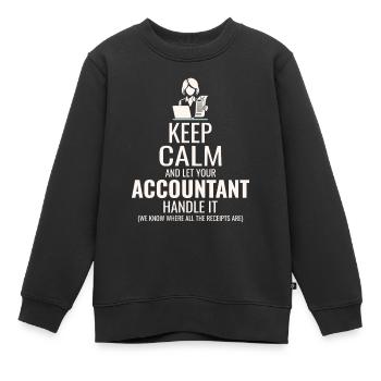Buchhalter Buchhaltung Buchhaltung Finanzen Lustig - Kinder Premium Organic Sweatshirt - Schwarz - Vorne - AI Model Kid Female (0cm)