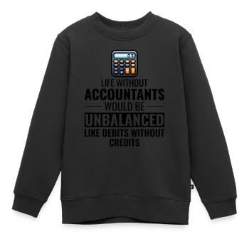 Buchhalter Buchhaltung Buchhaltung Finanzen Lustig - Kinder Premium Organic Sweatshirt - Schwarz - Vorne - AI Model Kid Female (0cm)