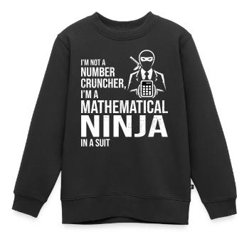 Mathematische Ninja Buchhaltung Buchhaltung Buchhaltung Finanzen - Kinder Premium Organic Sweatshirt - Schwarz - Vorne - AI Model Kid Female (0cm)