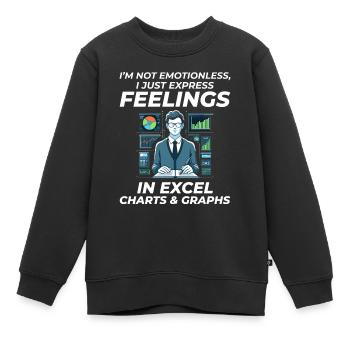 Buchhalter Buchhaltung Buchhaltung Finanzen Lustig - Kinder Premium Organic Sweatshirt - Schwarz - Vorne - AI Model Kid Female (0cm)