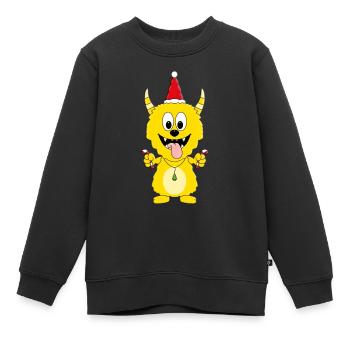 ZUCKERSTANGEN - MONSTER - Kinder Premium Organic Sweatshirt - Schwarz - Vorne - AI Model Kid Female (0cm)