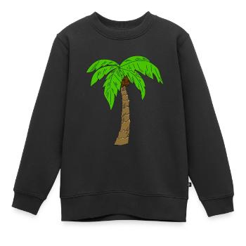 palme - Kinder Premium Organic Sweatshirt - Schwarz - Vorne - AI Model Kid Female (0cm)