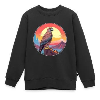 Buse colorée aquarelle dessin animé kawaii animal - Sweat Premium enfant bio - noir - Devant - AI Model Kid Female (0cm)