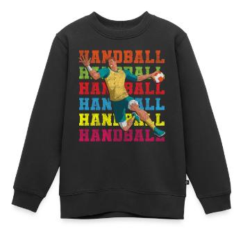 Handballer SIeger Sprungwurf - Kinder Premium Organic Sweatshirt - Schwarz - Vorne - AI Model Kid Female (0cm)