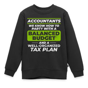 Buchhalter Buchhaltung Buchhaltung Finanzen Lustig - Kinder Premium Organic Sweatshirt - Schwarz - Vorne - AI Model Kid Female (0cm)