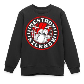 Concert de musique et de guitare - Sweat Premium enfant bio - noir - Devant - AI Model Kid Female (0cm)