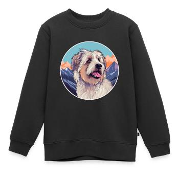 Cao de Castro Laboreiro Hunderasse Cartoon Kawaii W - Kinder Premium Organic Sweatshirt - Schwarz - Vorne - AI Model Kid Female (0cm)