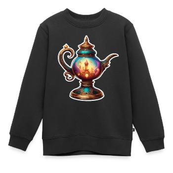 Wunderlampe / Wünsche /Orient / Wunder / Genie - Kinder Premium Organic Sweatshirt - Schwarz - Vorne - AI Model Kid Female (0cm)