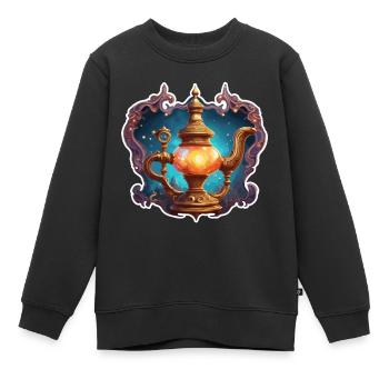 Wunderlampe / Wünsche /Orient / Wunder / Genie - Kinder Premium Organic Sweatshirt - Schwarz - Vorne - AI Model Kid Female (0cm)