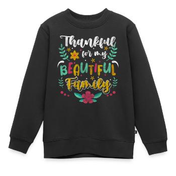 Familie Ausflug Zuhause - Kinder Premium Organic Sweatshirt - Schwarz - Vorne - AI Model Kid Female (0cm)