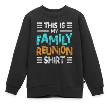 Familientreffen Dinner Zusammensein - Kinder Premium Organic Sweatshirt - Schwarz - Vorne - AI Model Kid Female (0cm)