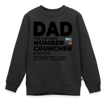 Buchhalter Papa Buchhaltung Finanzen Finanzen Lustig - Kinder Premium Organic Sweatshirt - Schwarz - Vorne - AI Model Kid Female (0cm)