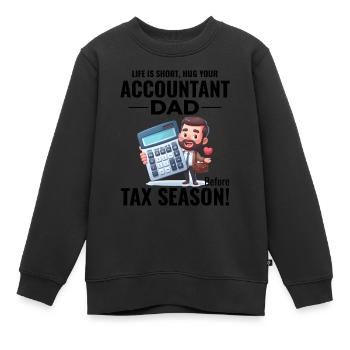 Buchhalter Papa Buchhaltung Finanzen Finanzen Lustig - Kinder Premium Organic Sweatshirt - Schwarz - Vorne - AI Model Kid Female (0cm)