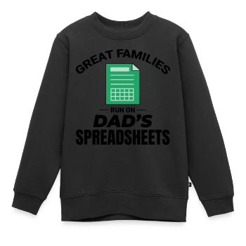 Buchhalter Papa Buchhaltung Finanzen Finanzen Lustig - Kinder Premium Organic Sweatshirt - Schwarz - Vorne - AI Model Kid Female (0cm)