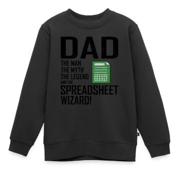 Buchhalter Papa Buchhaltung Finanzen Finanzen Lustig - Kinder Premium Organic Sweatshirt - Schwarz - Vorne - AI Model Kid Female (0cm)