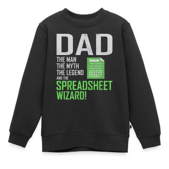 Buchhalter Papa Buchhaltung Finanzen Finanzen Lustig - Kinder Premium Organic Sweatshirt - Schwarz - Vorne - AI Model Kid Female (0cm)