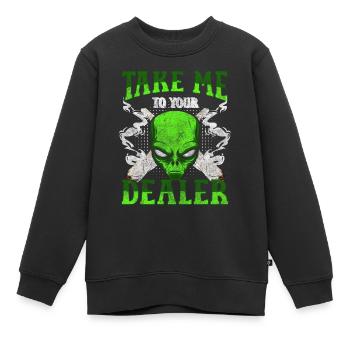 Aliens Erde Science-fiction - Kinder Premium Organic Sweatshirt - Schwarz - Vorne - AI Model Kid Female (0cm)