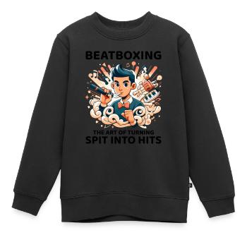Spit to Hit: Entfessle den Humor beim Beatboxen - Kinder Premium Organic Sweatshirt - Schwarz - Vorne - AI Model Kid Female (0cm)