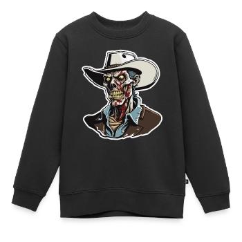 Cowboy / Wilde Westen / Wüste / Lasso / Rodeo - Kinder Premium Organic Sweatshirt - Schwarz - Vorne - AI Model Kid Female (0cm)